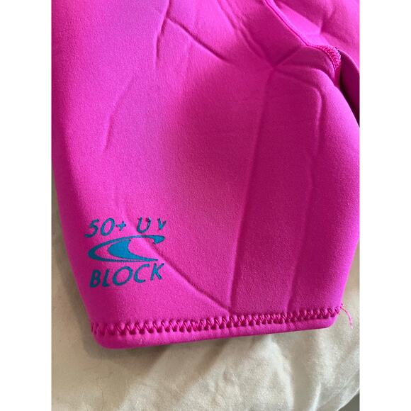 O'Neill Toddler 2MM Reactor Wetsuit size 3 water rash guard 50+ spf shorty pink - Picture 3 of 5